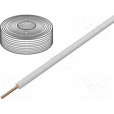 Donau 105-5-100 Vodič 0,2mm2 drát Cu PVC bílá 60V 1x0,2mm2 100m
