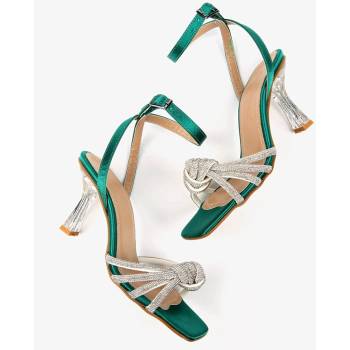 Moda Trend Дамски сандали с ток - Зелени #329405 (329405_Смарагд)