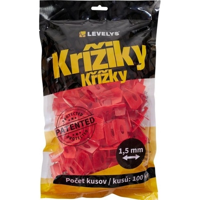 LEVELYS Krížiky na dlažbu a obklady 1,5 mm - 100ks - 1,5mm