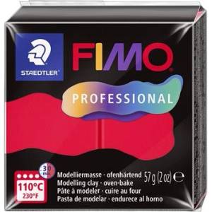 FIMO Глина, 57 g, горима, FIMO "Professional", червена 8040-200 (8040-200)