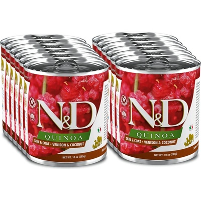N&D dog Quinoa Adult venison & coconut 12 x 285 g
