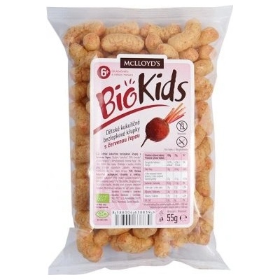 Extrudo Bečice Bio Kids kukuřičná křupka s červenou řepou 55 g