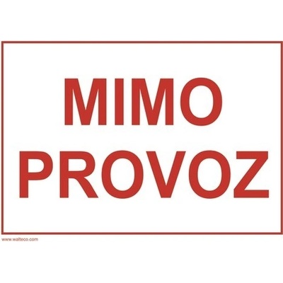 Plastová tabulka Mimo provoz 200x150 mm