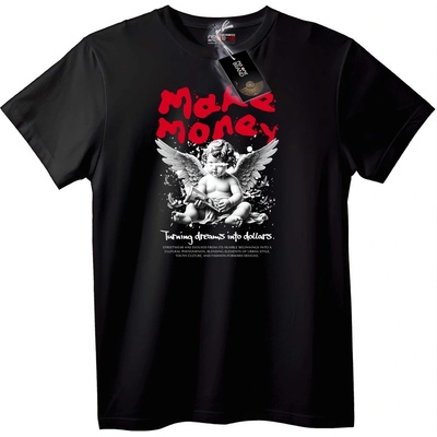 NOONEBRAND Тениска Прави Пари - 7XL, Black