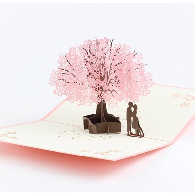 3D prianie Láska pod rozkvitnutým stromom