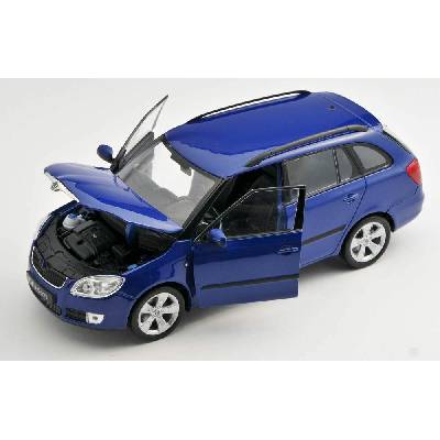 Welly Škoda Fabia Combi II 2009 modrá 1:24