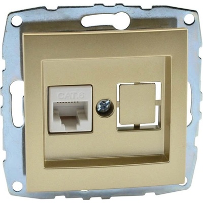 VITO РОЗЕТКА rj45 cat 6 ИНТЕРНЕТ mono despina ТИТАН (mn-500-002205-125)