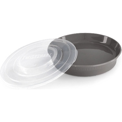 Чиния с 3 отделения и капак Twistshake 6+ м Grey (7350083121646)