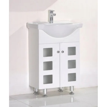 Inter Ceramic Долен шкаф за баня ICP 8544, PVC, бял, с умивалник, 60x41.5x85см (8544)