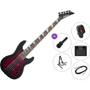 Jackson JS Series Concert Bass JS3VQ AH Premium SET Transparent Red Burst 5-струнна бас китара