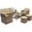 Garden Point Градински мебели Monaco Coffee 5 + 2 пуфа Garden Point кафяви (GAP249-3PU)