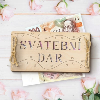 Dřevia Dárková obálka na peníze - SVATEBNÍ DAR