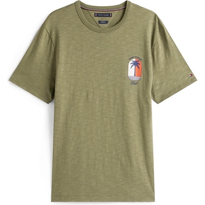 Tommy Hilfiger Тениска Tommy Hilfiger Men's Palm Palm Print Breathable T-Shirt - BattleGreen PLI