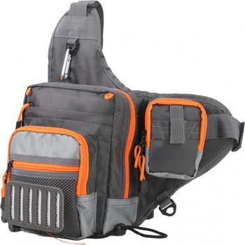 Leichi Muškařská taška přes rameno Sling Bag V-Cross šedo-oranžová