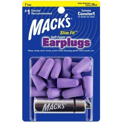 Mack's Slim Fit špunty do uší 7 párů