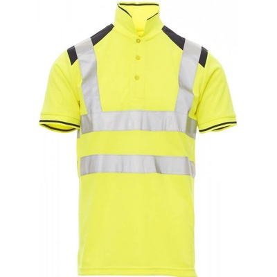 Payper GUARD+ FLUO Pánska dvojfarebná reflexná polokošeľa žltá/navy blue XXXL