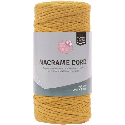 Vaessen Creative Macramé příze 3mmx100m okrová žlutá