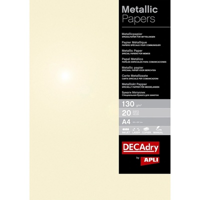 Barevný papír metalický 50 listů champagne