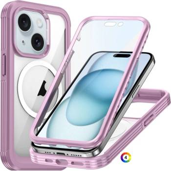 Image 1 of Apple iPhone 15 Plus Силиконов Калъф Transparent TPU и Протектор