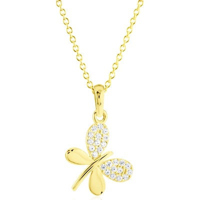Gemmax Zlatý řetízek s motýlkem GLSYB-39051-36261