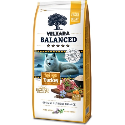 Velxara Balanced FM Dog Adult Monoprotein Turkey & Rice 0,75 kg