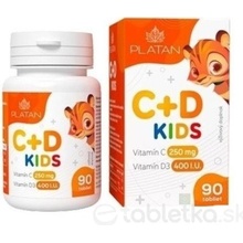 Platan Vitamín C+D Kids 30 tabliet