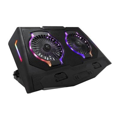 Охлаждаща подложка White Shark COOLING PAD GCP-10 ICE SHADOW, RGB с 2 вентилатора, Черна (ICE SHADOW)