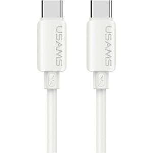 USAMS Кабел USAMS U98 60W 3A Silicone Fast Charging за USB-C - USB-C, бял (Usa001762)