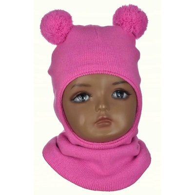 Detská kukla s dvoma brmbolcami rúžová