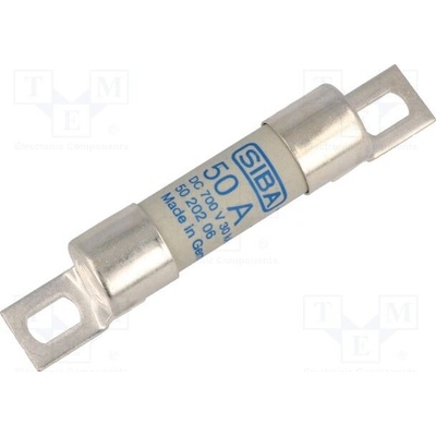 SIBA 5020206.50 Pojistka: tavná; keramická,kulatý; 50A; 700VDC; aR; 14x51mm; URZ