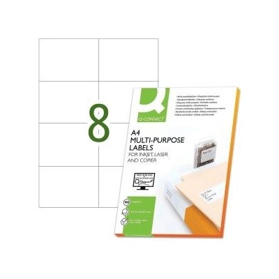 Etikety univerzálne 105x74mm Q-CONNECT A4 100 hárkov