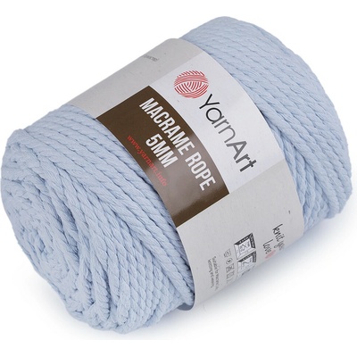 Macrame Rope 5 mm Pletací příze 500 g - 19 (760) modrá světlá