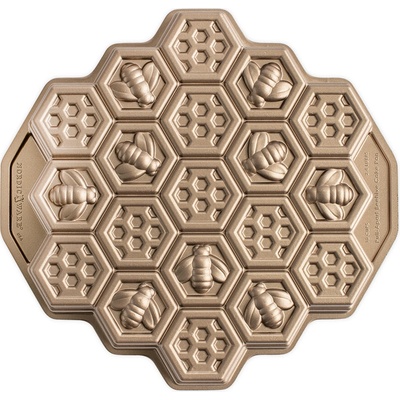 Nordic Ware forma v tvare včelieho plástu Honeycomb Pull-Apart zlatá 2,4 l