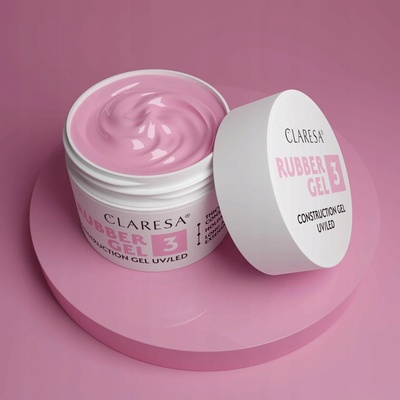 Claresa Rubber stavební gel kaučukový střední studená růžová 3 45g