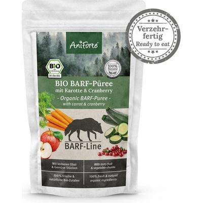 AniForte Bio Barf pyré mrkev a brusinka 150 g