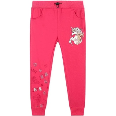 DÍVČÍ TEPLÁKY BAVLNĚNÉ JEDNOROŽEC Růžová