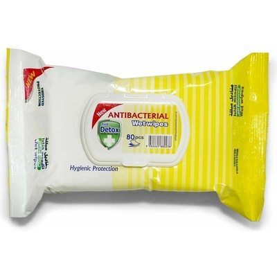 Fresh Detox Antibacterial vlh.obrúsky 80 ks Lemon