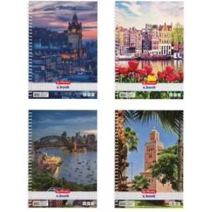 Herlitz Спирален бележник „City с квадратна мрежа - формат A/4, различни варианти