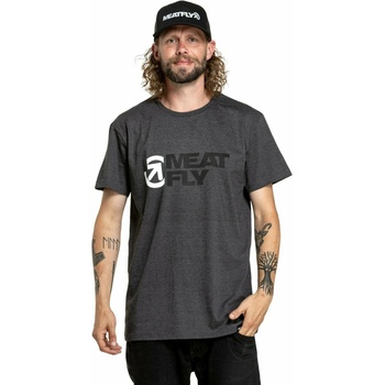 Meatfly мъжка тениска Revital Black/Charcoal Heather | Черна | Размер Meatfly | Cheren | МЪЖЕ | S