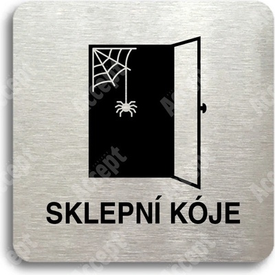 ACCEPT Piktogram sklepní kóje - stříbrná tabulka - černý tisk bez rámečku