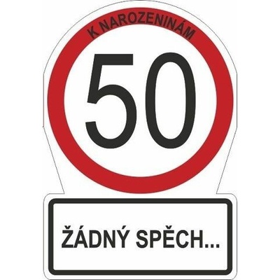 ALBI Přání M - Dopravní značka 50