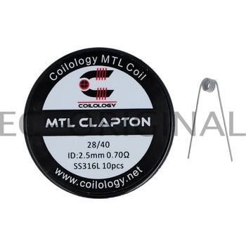 Coilology předmotané spirálky MTL Clapton SS316L 0,7ohm 10ks