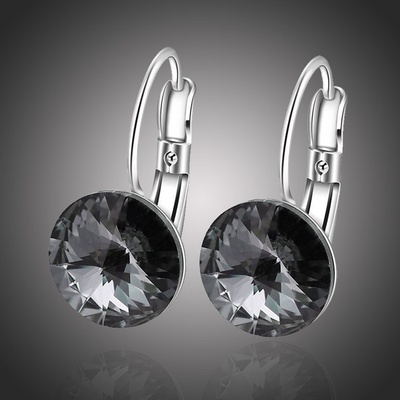 Sisi Jewelry náušnice Swarovski Elements Amanda Black E-ER0574(9) Černá