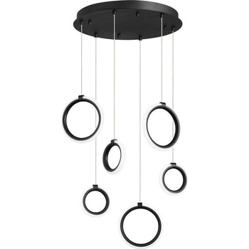 Ondaluce Pinta 6 Пендел 42w 3000k Ф450мм Черен (so.pinta/6-nero)