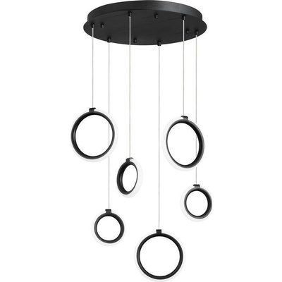 Ondaluce Pinta 6 Пендел 42w 3000k Ф450мм Черен (so.pinta/6-nero)