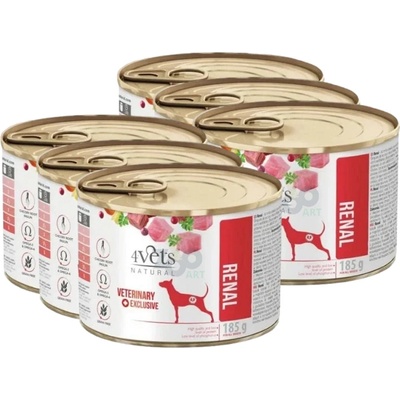 4Vets Dog Renal 6 x 185 g