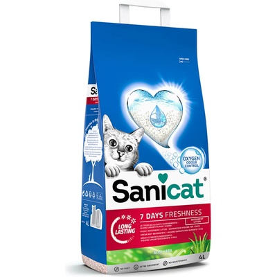 Sanicat 4л Sanicat 7 Days Aloe Vera неслепваща постелка за котешка тоалетна