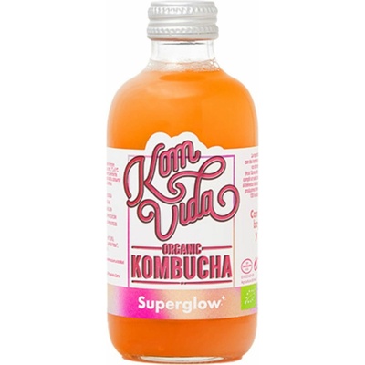 Komvida Kombucha Superglow Bio fermentovaný nápoj z čaju 250 ml