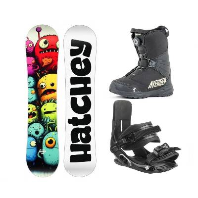 Hatchey Loony dětský snowboard + Hatchey Tactic Junior + Beany Avenger BS boty - 120 cm + EU 33-39