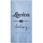 Luxica® Fantasy - небесно сини салфетки с дискретен релеф и фин бордюр 2 слоя | 40 броя Сгъвка 1/8 (92022020)